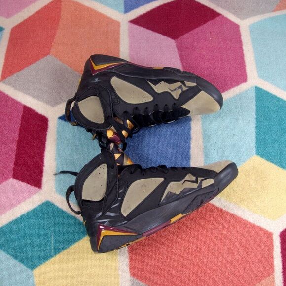 Nike Air Jordan 7 Retro Black Olive Cherrywood Red Sneakers Men's Size 9 US - Picture 7 of 8